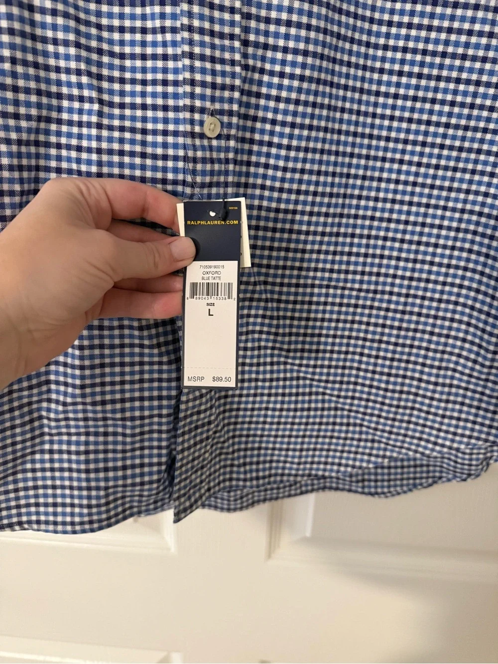 Polo by Ralph Lauren Blue and White Gingham Button-Down Shirt